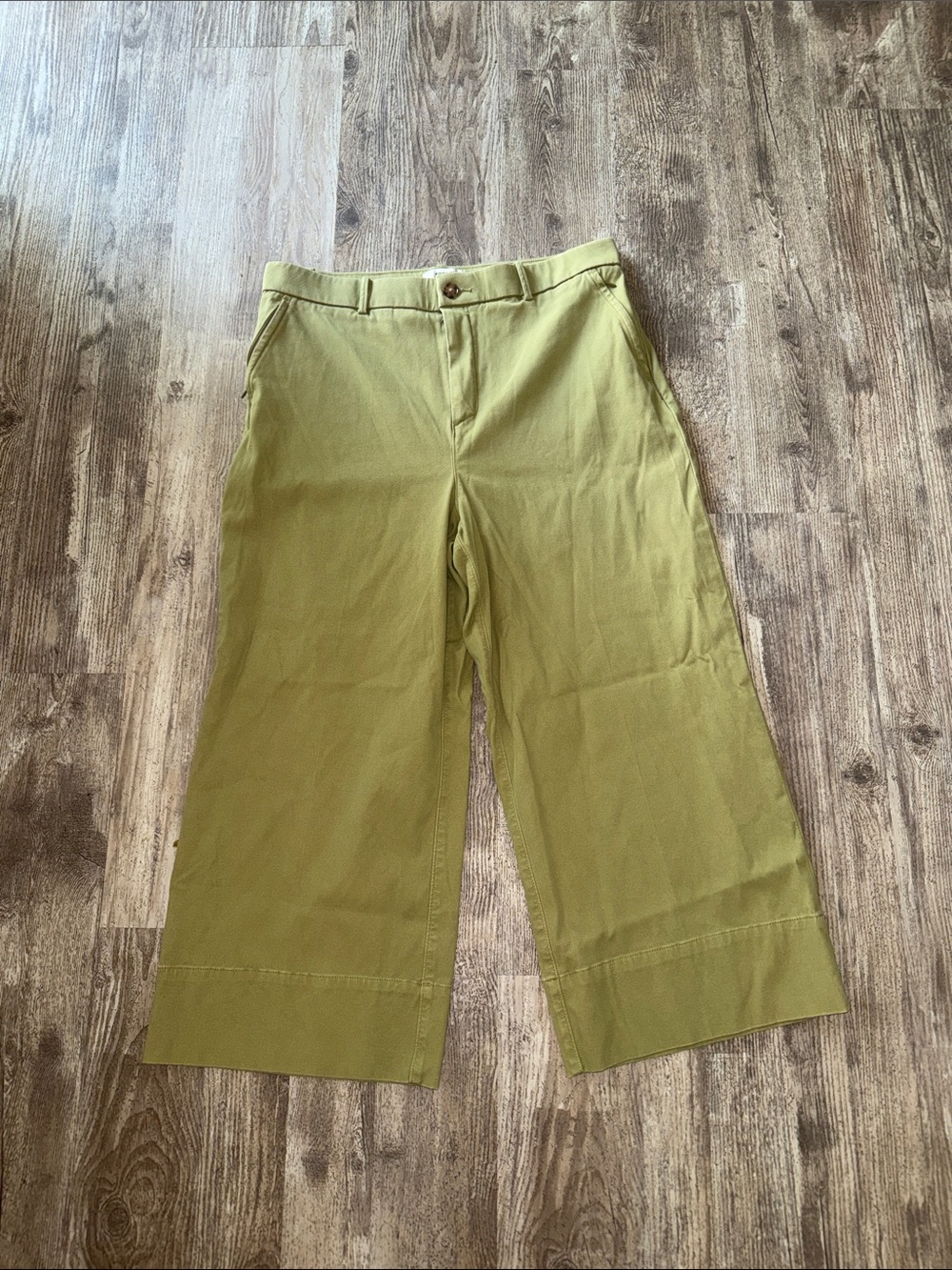 SPANX Olive Green Wide-Leg Chinos